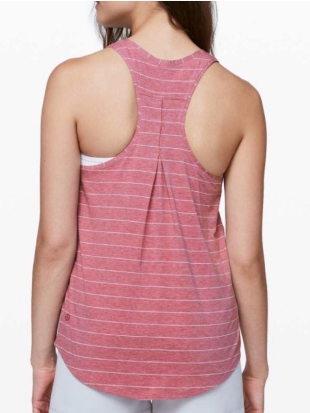 lululemon athletica Striped Racerback Tank in Rose Pink